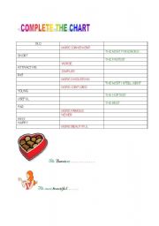 English worksheet: COMPARATIVE AND SUPERLATIVE