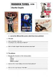 English Worksheet: a preview worksheet: Modern Times