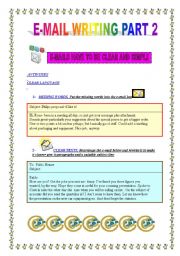 English Worksheet: e-mail writng part 2