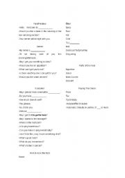 English Worksheet: Restaurant Vocabulary