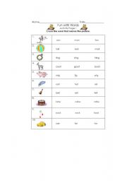 English worksheet: fun with words