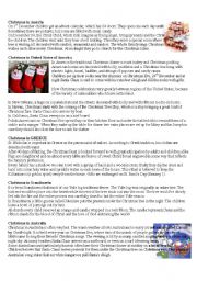 English Worksheet: Christmas around the world