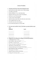 English Worksheet: Grammar Worksheet 2