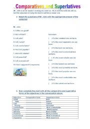 English Worksheet: Comparatives and superlatives