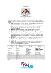 English Worksheet: Novel:  Kite Runner - Review of Literary Elements