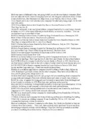 English Worksheet: style