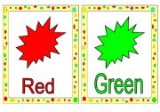 English Worksheet: flashcards colours