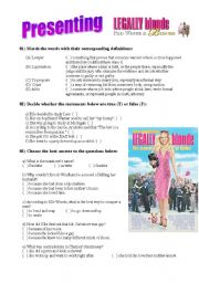 English Worksheet: Legally Blonde