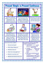 Present Simple vs Continuous