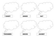 English Worksheet: Draw the clothes