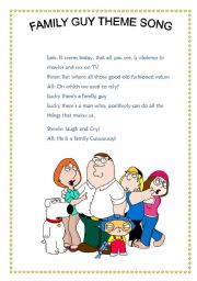 English worksheet: Family guy theme song