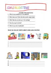 English worksheet: SIMPLE PRESENT TENSE