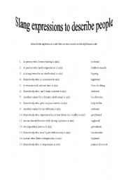 slang expressions to describe people