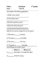 English worksheet: various exercises