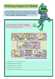 English Worksheet: Simple Past - Watching a suspect for murder - Sherlock Homes and John Watson