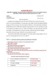 English Worksheet: exam example