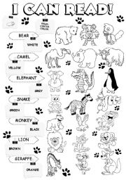 English Worksheet: I can read - wild animals (2/5)