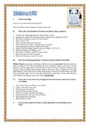 English Worksheet: Video Session - Notting Hill