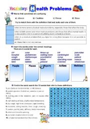 English Worksheet: Health Problems