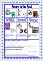 English Worksheet: Future in the Past