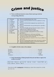 English Worksheet: Crime and justice
