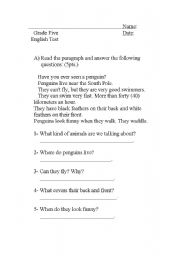 English worksheet: English Test