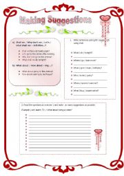 English Worksheet: Making suggestions