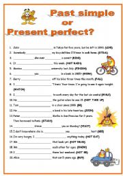 English Worksheet: Past simple & Present perfect