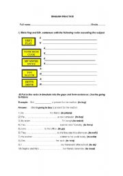 English Worksheet:  ENGLISH PRACTICE