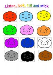 English worksheet: LISTENING  TEST -  COLOURS