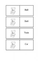 English worksheet: TOYS DOMINO