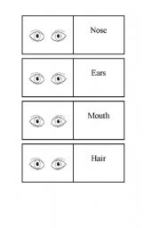 English Worksheet: FACE DOMINO