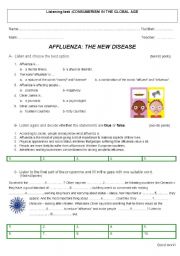 English Worksheet: Affluenza - the 21st century new disease (keys and tapescript provided) 