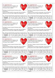 English Worksheet: the origins of Valentines Day (print, cut and hand it to students)