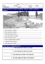 English Worksheet: There is/there are exercises 2