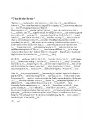 English Worksheet: Charlie the Brave