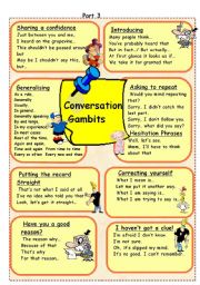 English Worksheet: Conversation Gambits 3 (out of 3)