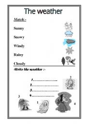 English worksheet: weather