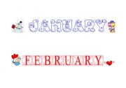 English worksheet: Months of the year flashcards