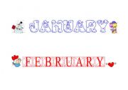 English Worksheet: Months of the year flashcards