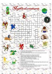 English Worksheet: Mythical creatures