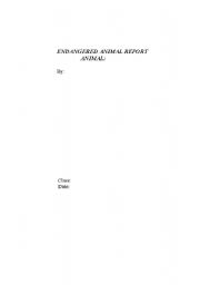 English worksheet: animal report