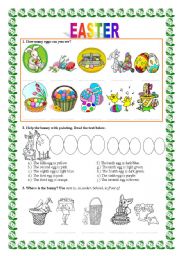EASTER-cardinal and ordinal numbers, colours, prepositions of place