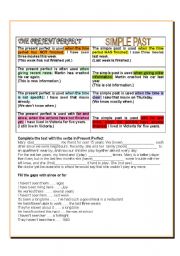 English Worksheet: SIMPLE PAST OR PRESENT PERFECT?