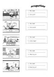 English worksheet: new vocabulary: occupations