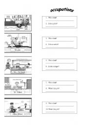 English Worksheet: new vocabulary: occupations