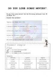 English worksheet: present simple