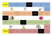 English Worksheet: Conversation board game