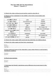 English worksheet: freinds resolutions