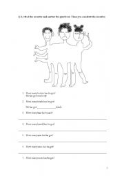 English worksheet: MONSTERS...